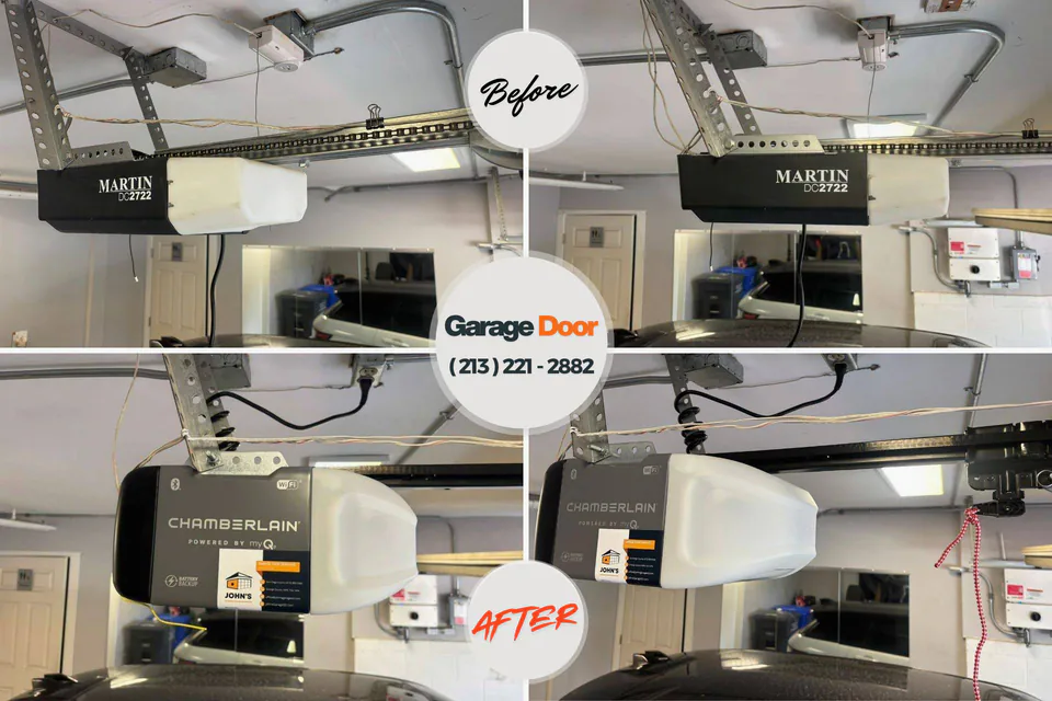 Before and after: garage door repair Coudersport, PA